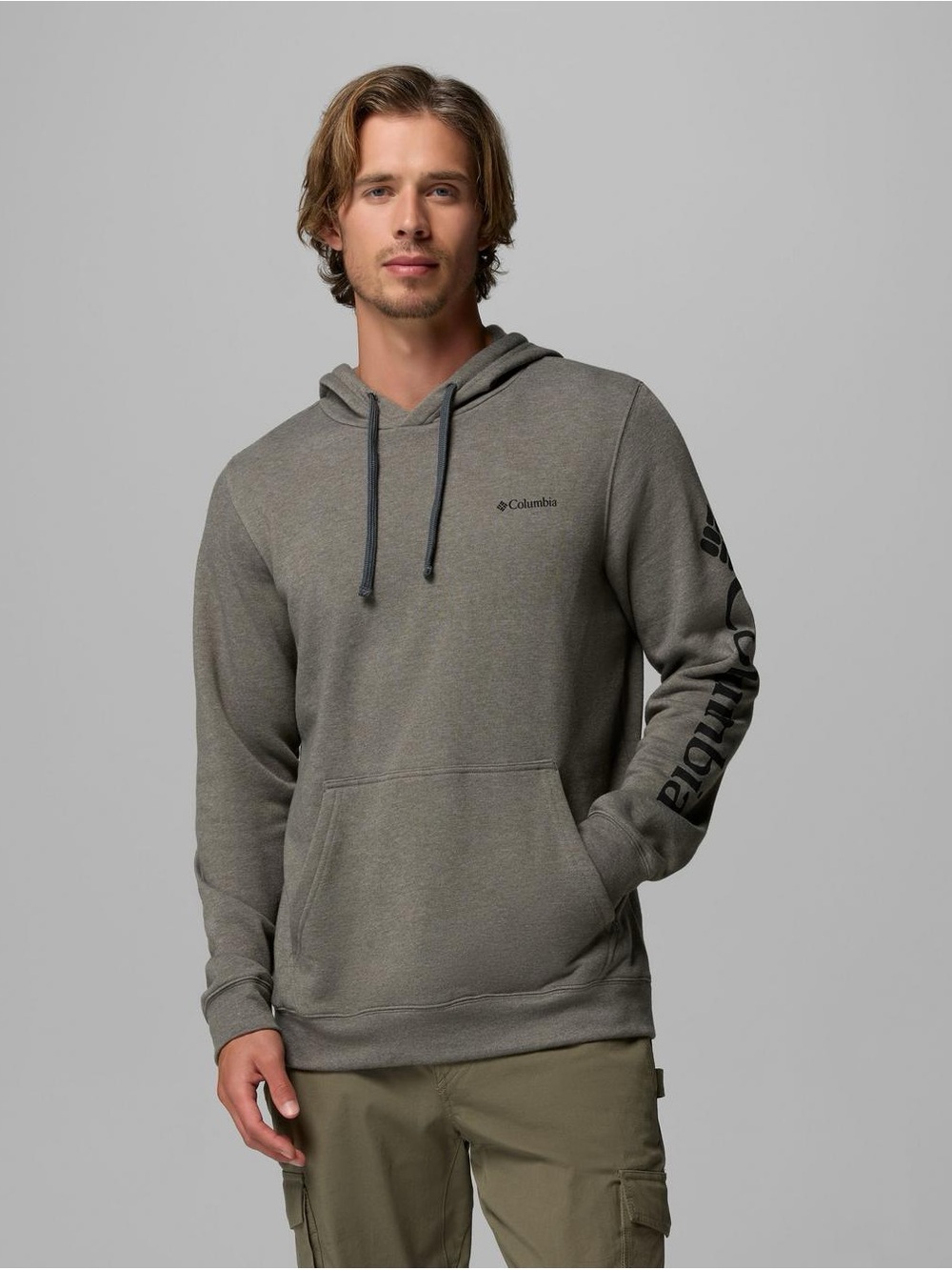 Columbia Men's Charcoal Pullover Hoodie Size Large- Like New!